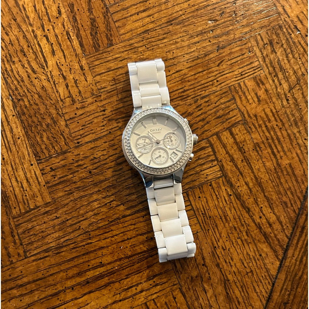 White ceramic watch